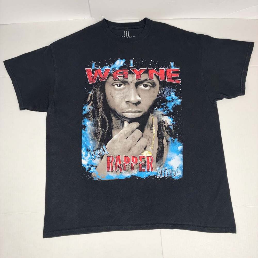 Lil Wayne Best Rapper Alive Men Graphic Tee Black Men's XL